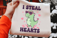 I Steal Hearts Dinosaur Valentine Png Product Image 2
