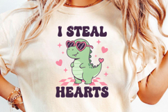I Steal Hearts Dinosaur Valentine Png Product Image 3