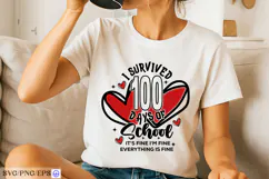 I Survived 100 Days Of School SVG Funny 100 Days Of School Product Image 2