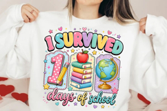 I Survived 100 Days of School PNG Product Image 1