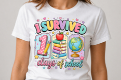 I Survived 100 Days of School PNG Product Image 4