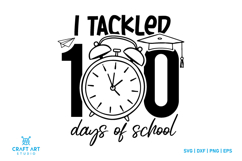 I tackled 100 days of school SVG - Back To School SVG PNG Product Image 1