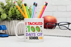 I Tackled 100 Days Of School SVG, School SVG Design Product Image 2