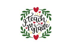 I Teach 1St Grade SVG Cut File Product Image 1