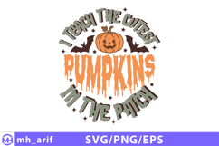 I teach the cutest pumpkins in the patch svg t-shirt design Product Image 1