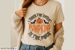 I teach the cutest pumpkins in the patch svg t-shirt design Product Image 3