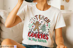 Christmas I Teach the Smartest Cookies SVG T-shirt Design Product Image 2
