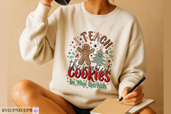 Christmas I Teach the Smartest Cookies SVG T-shirt Design Product Image 3