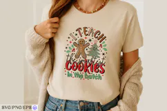 Christmas I Teach the Smartest Cookies SVG T-shirt Design Product Image 4