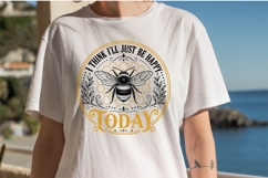 I Think I'll Just Be Happy Today Vintage Bee Graphic Tee Product Image 2