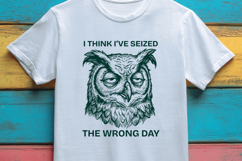 I Think I’ve Seized The Wrong Day SVG - Funny Owl PNG Print Product Image 2