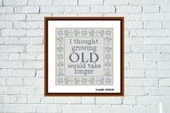  I thought growing old would take longer funny embroidery - Tango Stitch