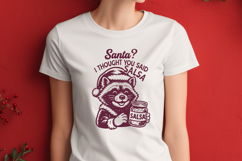 Santa I Thought You Said Salsa SVG, Funny Christmas Raccoon Product Image 2