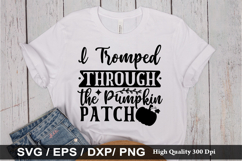 I Tromped Through the SVG - Fall Quotes Design Product Image 1