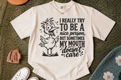 I Try To Be A Nice Person SVG,Funny Birds Quotes Product Image 1