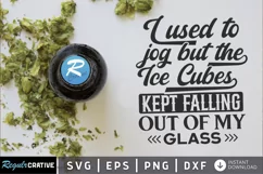 I Used To Jog But The Ice SVG, Alcohol Coaster SVG Design Product Image 3
