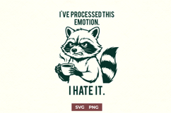 I’ve Processed This Emotion I Hate It SVG, Funny Raccoon PNG Product Image 1