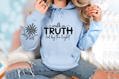 I walk in truth led by the light Sleeve SVG Design Product Image 3