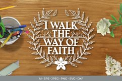 I Walk The Way of Faith Papercut SVG Product Image 1