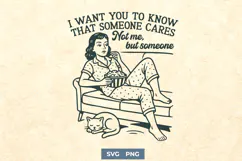 Someone Cares Not Me SVG PNG | Funny Introvert Clipart Print Product Image 1