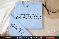 I Wear My Heart Sleeve SVG, Positivity SVG Design Product Image 1
