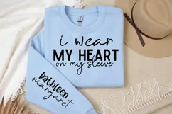 I Wear My Heart On SVG, Sleeve SVG Design Product Image 1