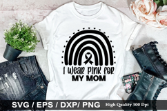 Breast Cancer SVG Design - Breast Cancer T-shirt Design Product Image 5