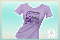 I WEAR PURPLE Domestic Violence Ribbon Svg