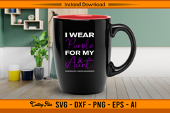 I Wear Purple For My Aunt SVG Awareness Design File Product Image 3