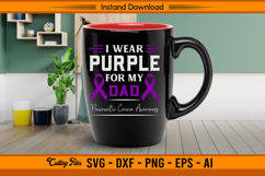 I Wear Purple For My Dad SVG Awareness Design File Product Image 3