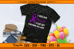 I Wear Purple For My Father-In-Law SVG Awareness File Product Image 2