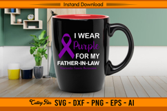 I Wear Purple For My Father-In-Law SVG Awareness File Product Image 3