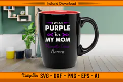 I Wear Purple For My Mom SVG Pancreatic Cancer Design Product Image 3