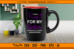 I Wear Purple For My Sister SVG Awareness Design Product Image 3