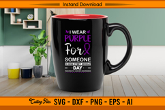 I Wear Purple For Someone SVG Pancreatic Cancer File Product Image 3