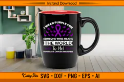 I Wear Purple For Someone SVG Pancreatic Cancer File Product Image 3