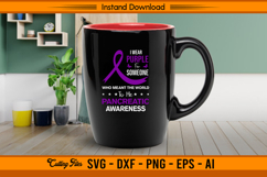 I Wear Purple For Someone SVG Pancreatic Awareness Product Image 3