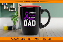 I Wear Purple For My Dad SVG Pancreatic Cancer File Product Image 3