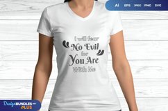 I Will Fear No Evil, for You are with Me SVG Product Image 1
