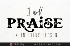 Praise Him In Every Season SVG PNG | Boho Christian PNG Product Image 2