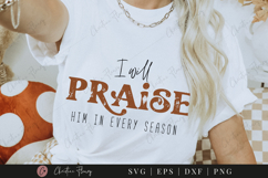 Praise Him In Every Season SVG PNG | Boho Christian PNG Product Image 3
