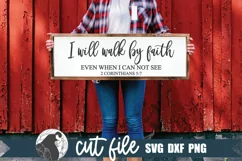Christian Farmhouse Sign SVG shown on a wood sign