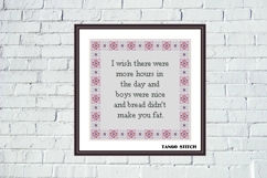 I wish there were more hours in the day funny cross stitch pattern - Tango Stitch