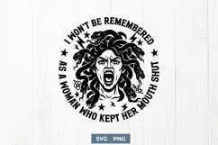 Feminist Medusa SVG PNG | Empowerment Sublimation Design Product Image 1