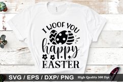 I woof you happy easter SVG - Easter Design Product Image 1