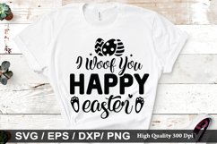 I woof you happy easter SVG - Easter Dog Design Product Image 1
