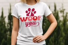 I Woof You SVG, Valentine's Day SVG Design Product Image 3