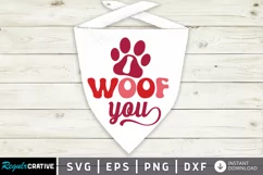 I Woof You SVG, Valentine's Day SVG Design Product Image 1