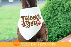 I woof you | Dog valentine svg quote Product Image 2