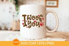 I woof you | Dog valentine svg quote Product Image 3